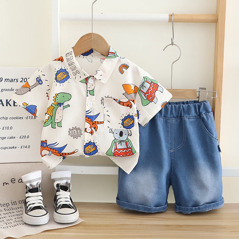 Animal Denim Shorts