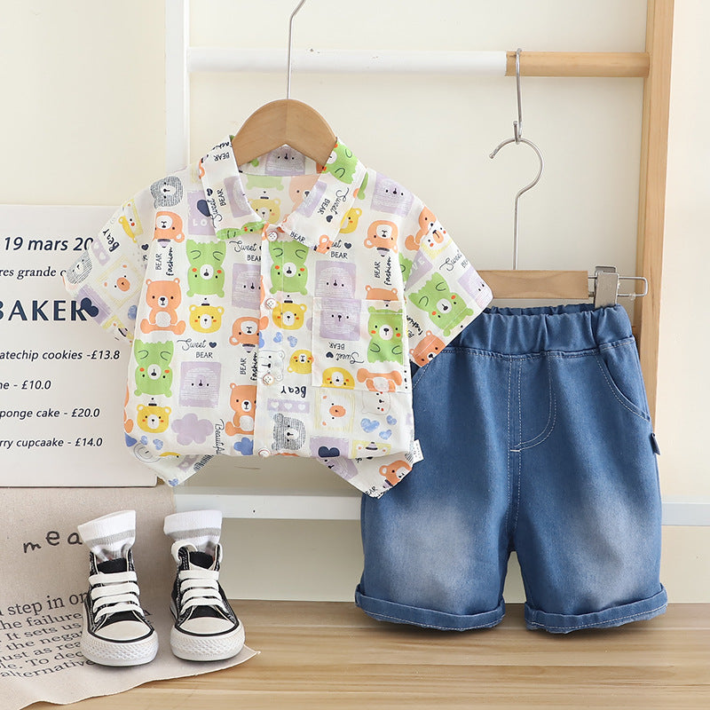 Animal Denim Shorts