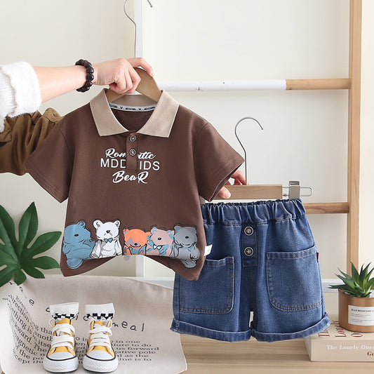 Polo T-Shirt Denim Set