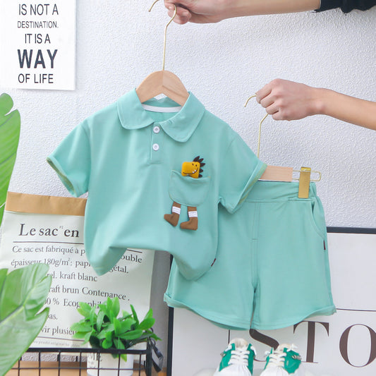 Polo T-shirt Matching Shorts Set