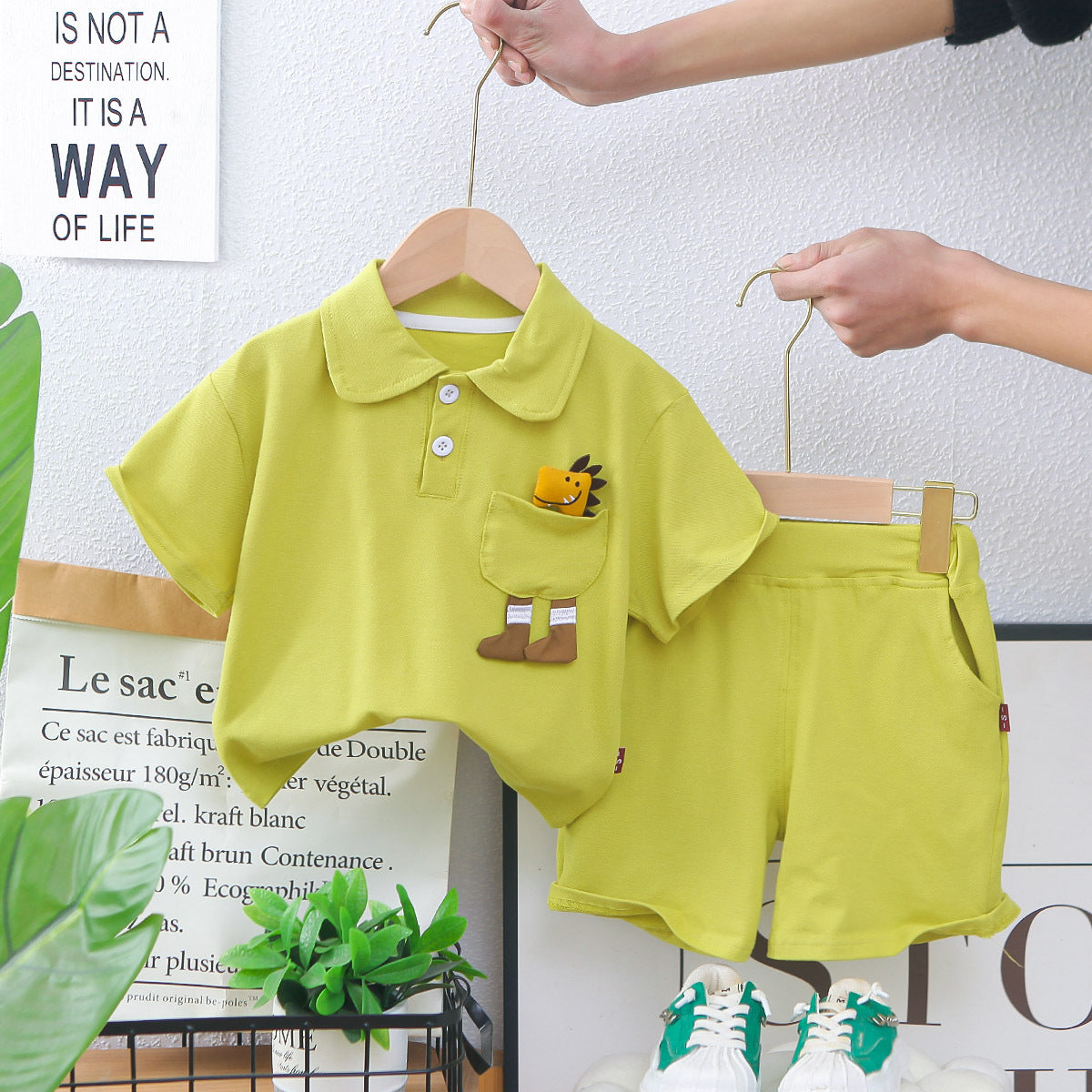 Polo T-shirt Matching Shorts Set