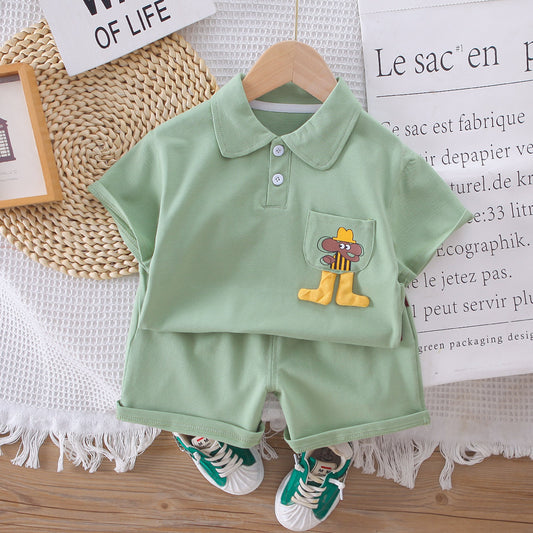 Polo T-shirt Matching Shorts Set