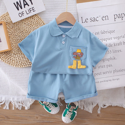 Polo T-shirt Matching Shorts Set