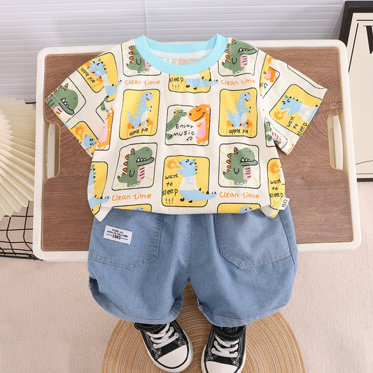 Dinosaur Tshirt Denim Set