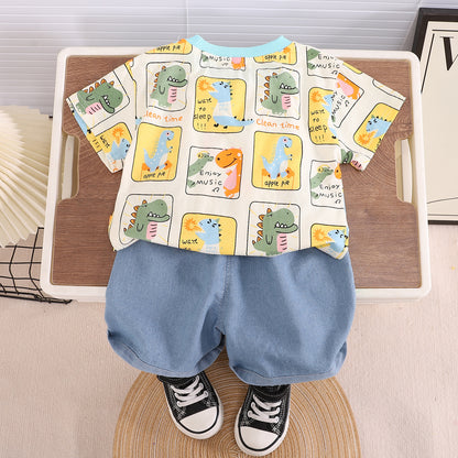 Dinosaur Tshirt Denim Set