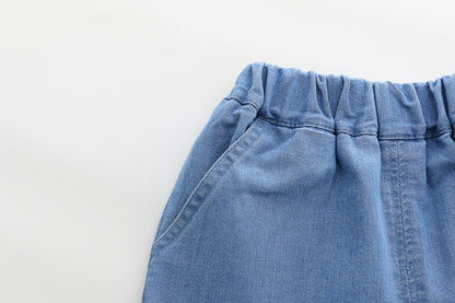 Car Denim Short Set