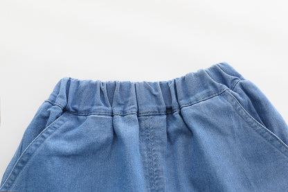 Car Denim Short Set