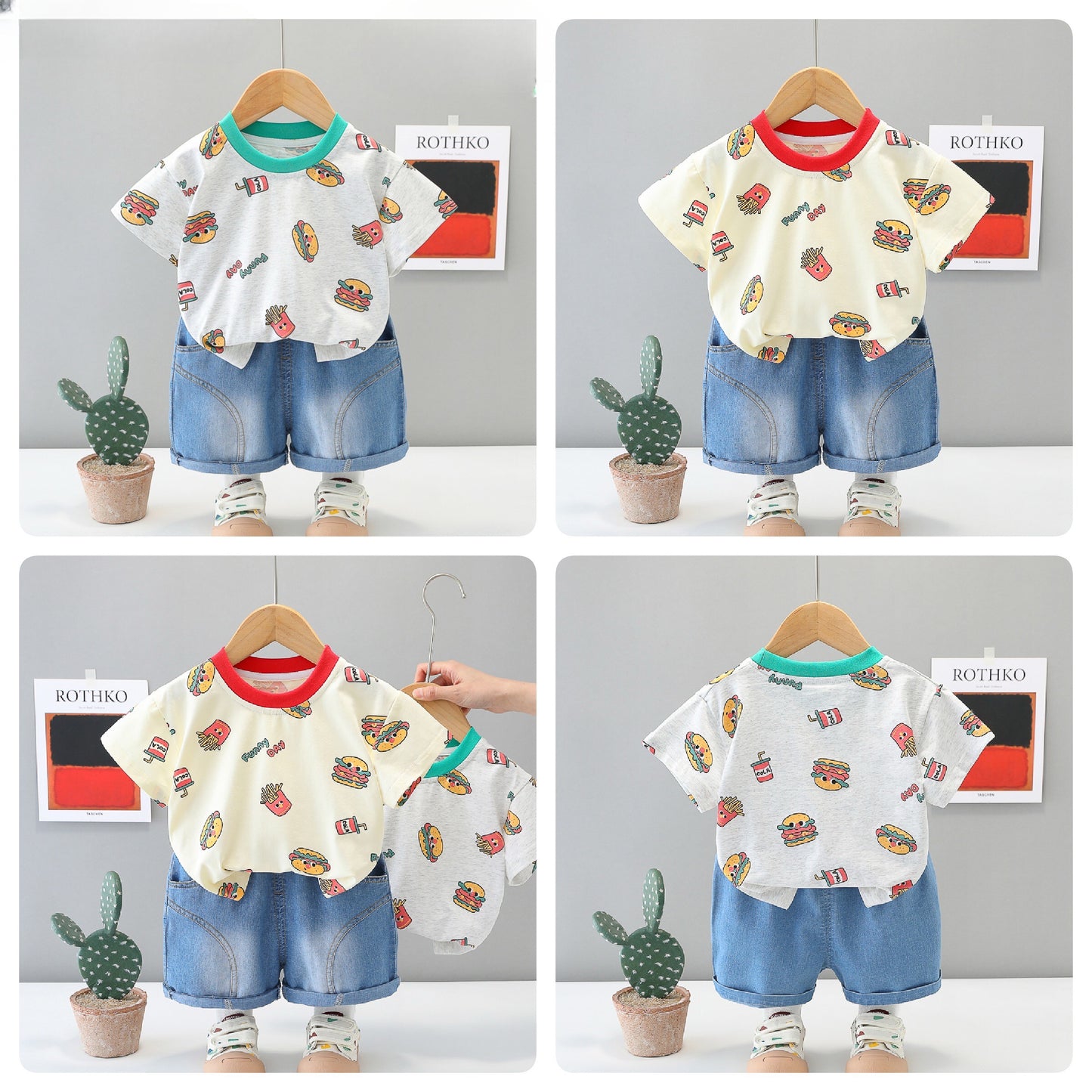 Hamburger Short Set