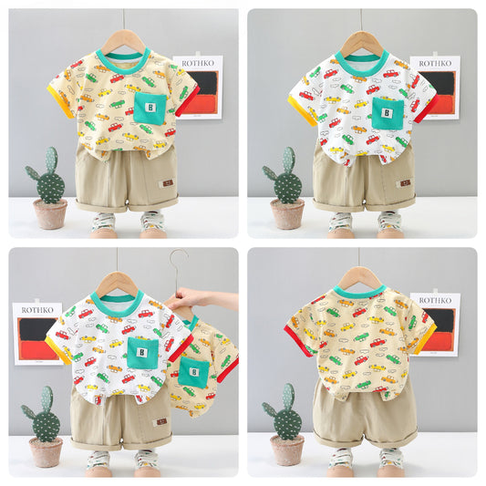 Car Tshirt Short Set