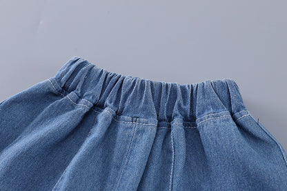 Dog Denim Short Set