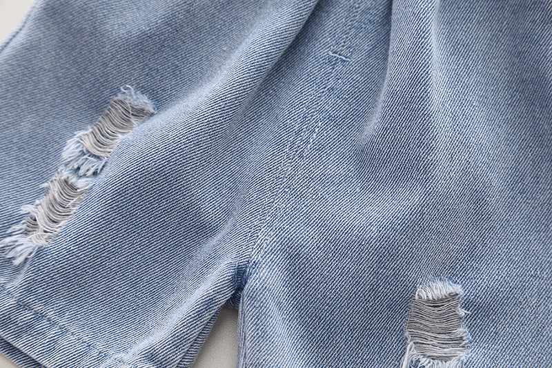 Tshirt Denim Shorts Set
