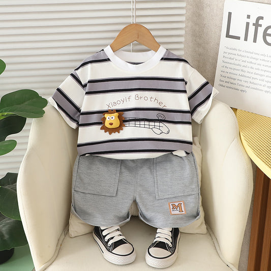 Stripped Shorts Set