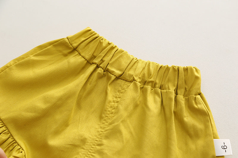 Peter Pan Collared Shorts Set