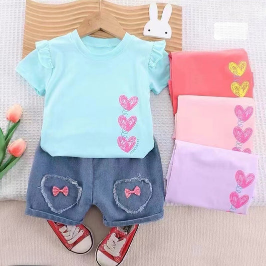 Heart Shaped Denim Shorts