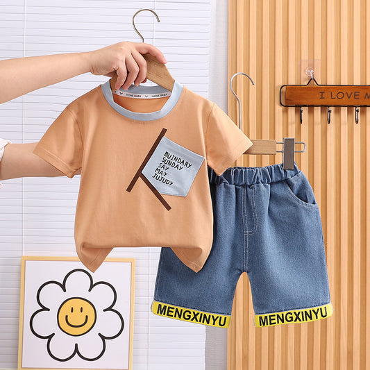 T-shirt Denim Shorts