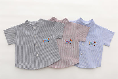Stripped T-Shirt Shorts Set
