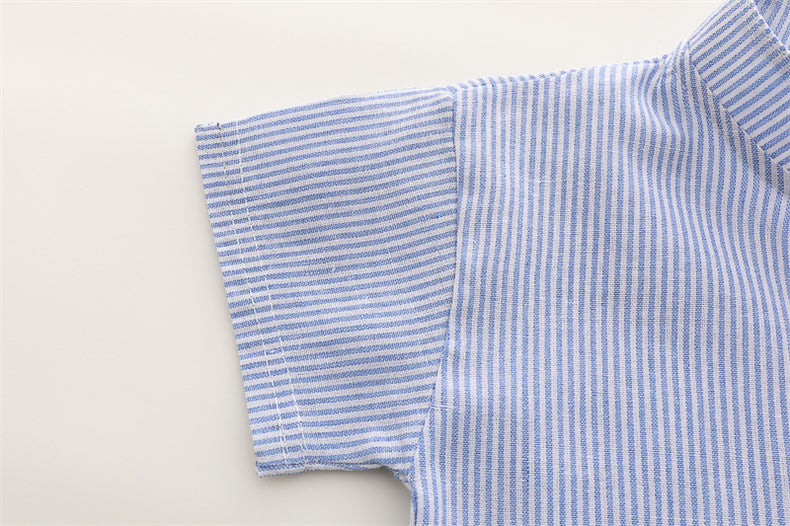 Stripped T-Shirt Shorts Set