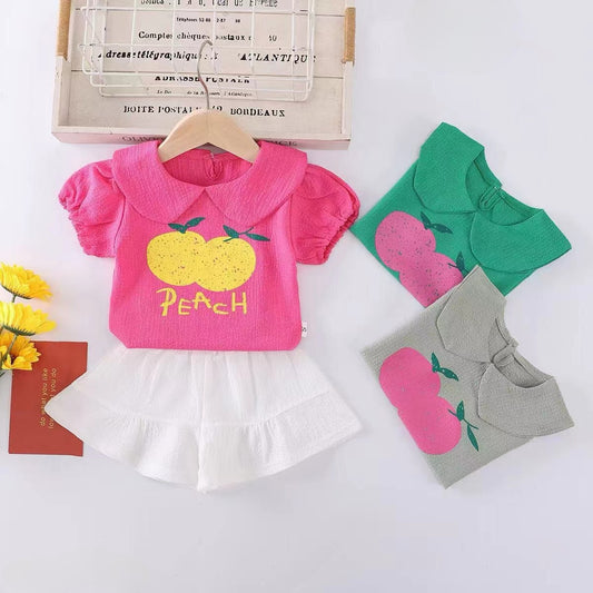 Peach Skirt Set