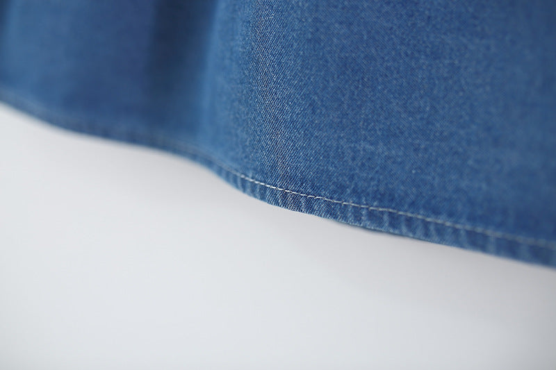 Peter Pan Collared Denim Dress