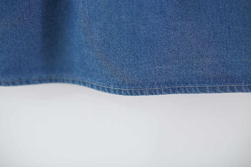 Peter Pan Collared Denim Dress