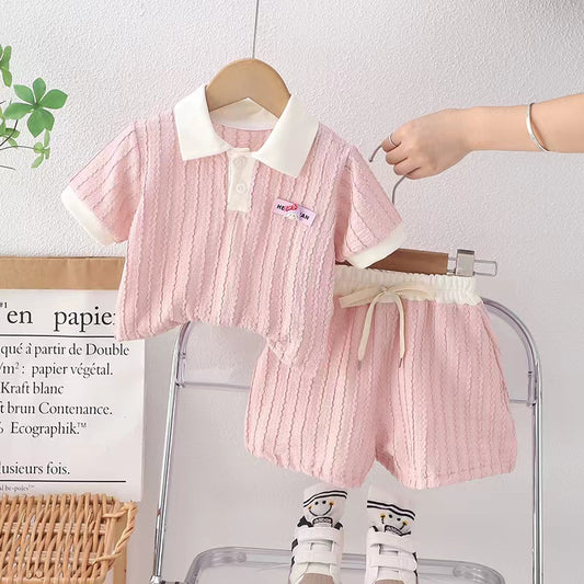 Pastel Polo T-Shirt Set