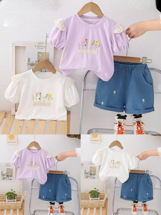 Small Flower Shorts Set