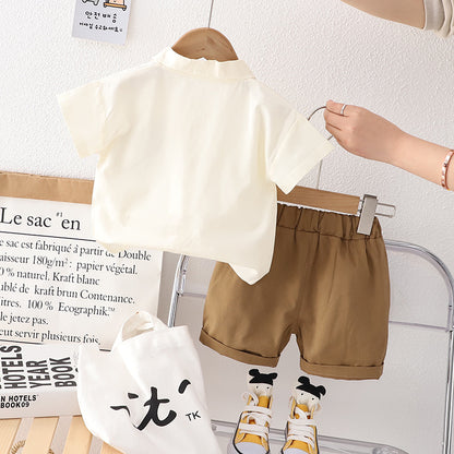 Constrasting Pocket Shorts Set