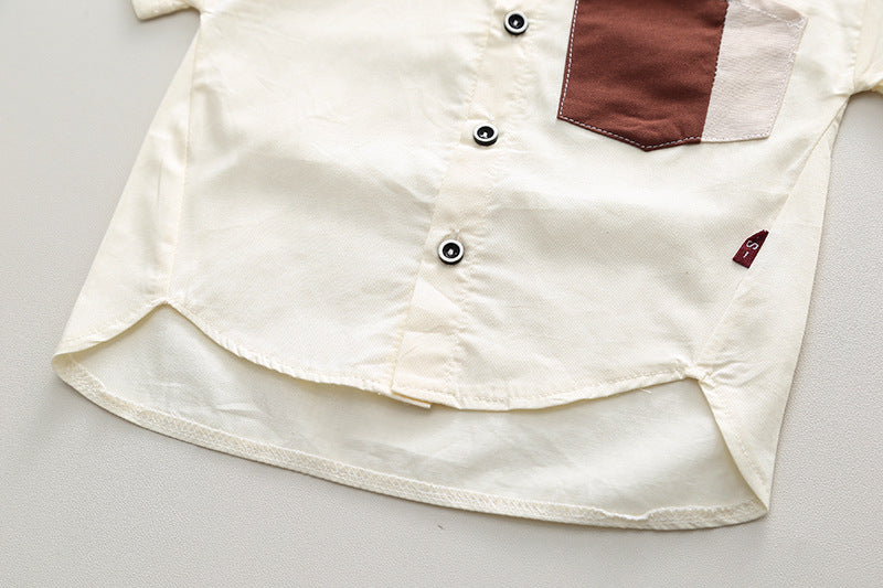 Constrasting Pocket Shorts Set
