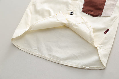 Constrasting Pocket Shorts Set