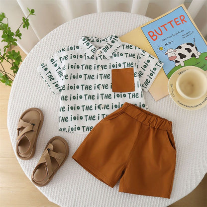 Contrasting Shorts Set