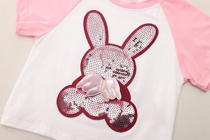Sequinned Bunny Pant Set