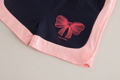 Bow Tshirt Shorts Set
